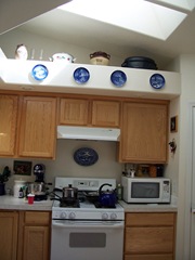 Blue Plates in Kitchen Aug 2005