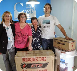 El secretario de Desarrollo Social, Facundo Nores, junto a Inés García, Mirta Amestoy y Antonieta Chiniellato, de la comisión de CAFA