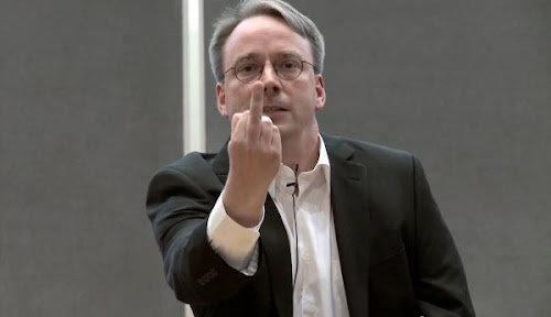 il dito medio puntato contro nVidia da parte di Linus Torvalds