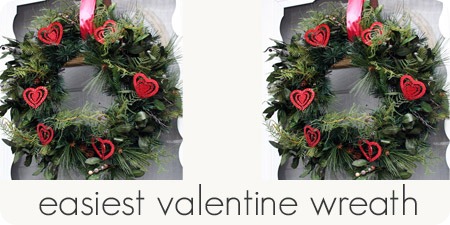 easiest valentine wreath
