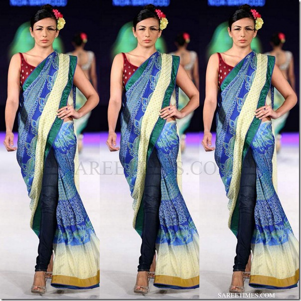 nida mahmood_blue_saree