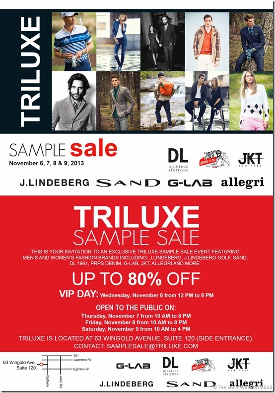 Triluxe Fall 13 Sample Sale VIP