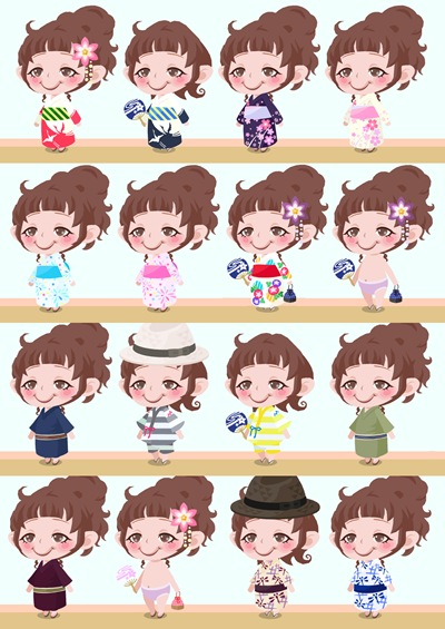 夏色浴衣アイテム 夏色浴衣アイテム