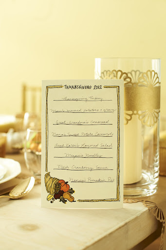 It's always nice to write not only what the menu is, but add a few personal details, too, like if a recipe came from a certain relative. It's always nice to write not only what the menu is, but add a few personal details, too, like if a recipe came from a certain relative.