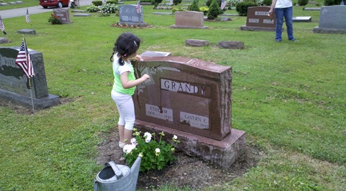 Dee Dee at LaVerne E Grandy and Ethel Grandy (nee Damon) Laurel Hill Cemetery Erie PA 2012-06-09_11-21-12_62