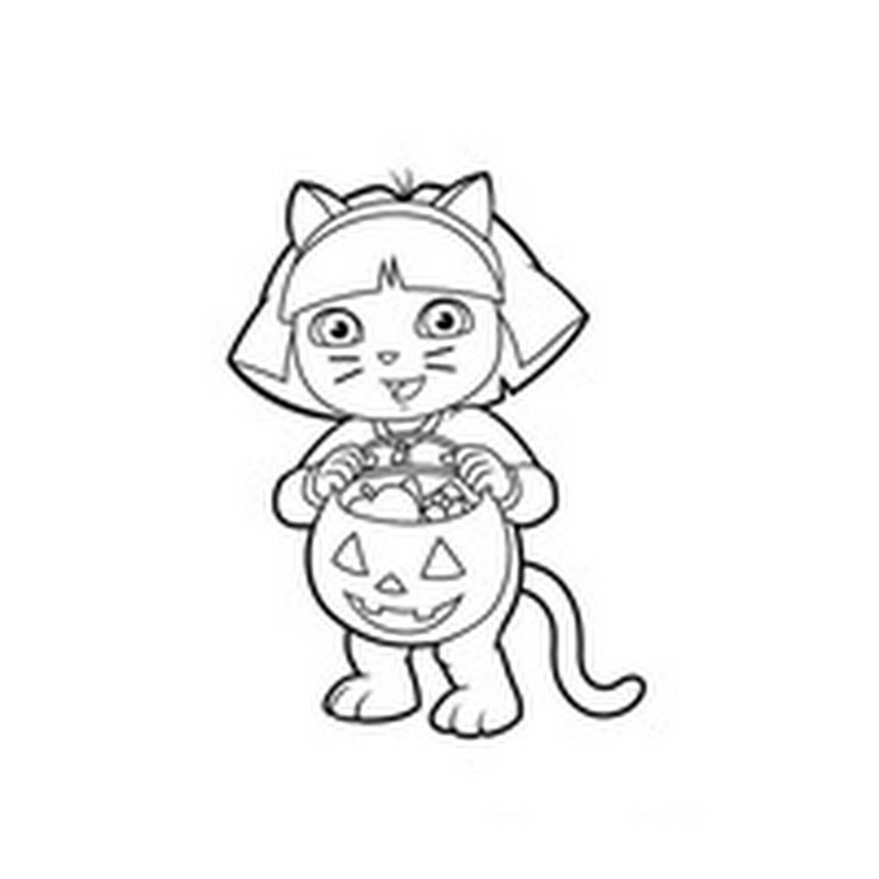 Dibujos de Dora halloween para colorear