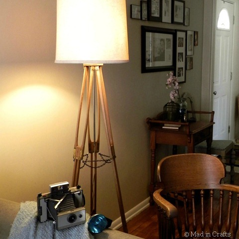 diy camera tripod floor lamp sepia square