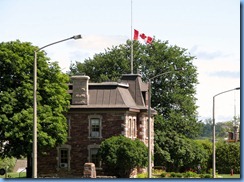 5046 Michigan - Sault Sainte Marie, MI -  St Marys River - Soo Locks Boat Tours - Administration Building (completed in 1895-1896) at the Canadian recreational Lock