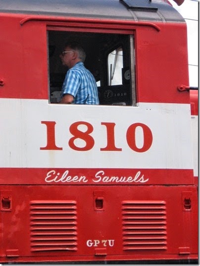 IMG_7670 Dick Samuels in the cab of GP7u #1810 at Oaks Park on July 15, 2007