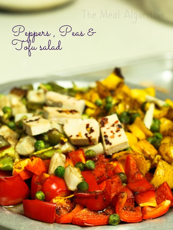 Peppers, pea & Tofu salad
