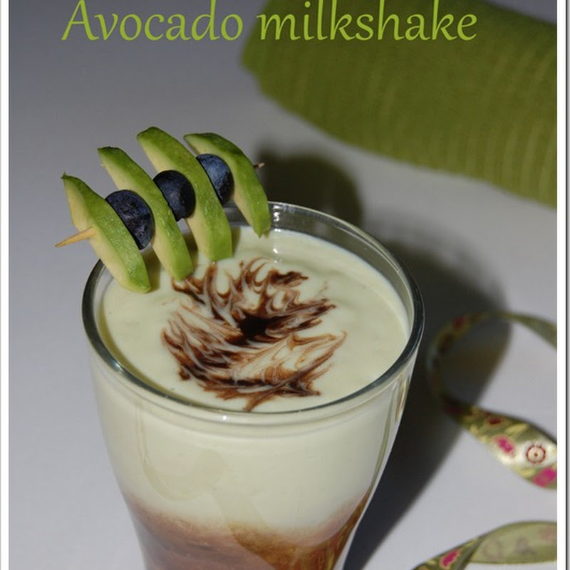 Avocado milkshake (Indonesian style)