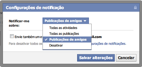 Configurar notifica&ccedil;&otilde;es