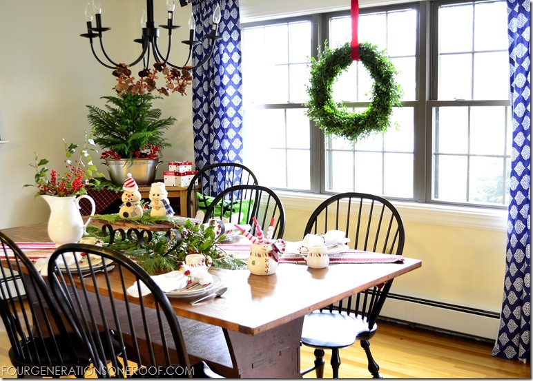 Christmas tablescape kids hot cocoa party