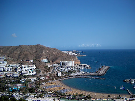 Panoramic view over Puerto Rico harbor