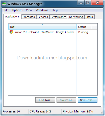 Windows Task Manager Windows Task Manager