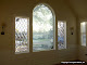 Leaded beveled diamond lights in private residence in San Jose, CA