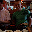 Me eating my first Korean meal.