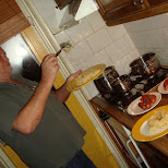 jan cooking zuurkool in Oud-IJmuiden, Noord Holland, Netherlands