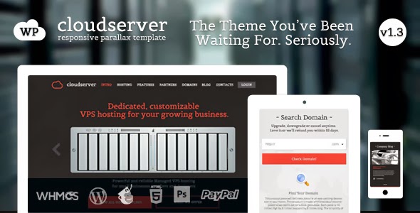 CloudServer - One Page Responsive Hosting Theme - Hosting Technology