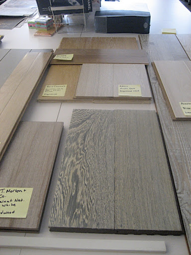 I used two sample planks of my floor finish to compare and find the closest options.