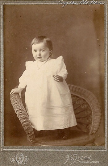 Child standing in chair