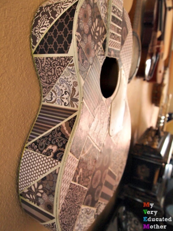 guitarsideview #crafts #modpodgeideas #DIYdecor
