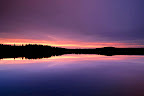 A vibrant sunset over White Lake