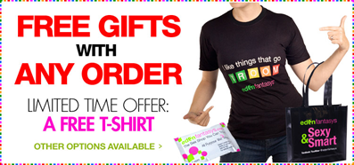 Get a free gift with any purchase at EdenFantasys.com
