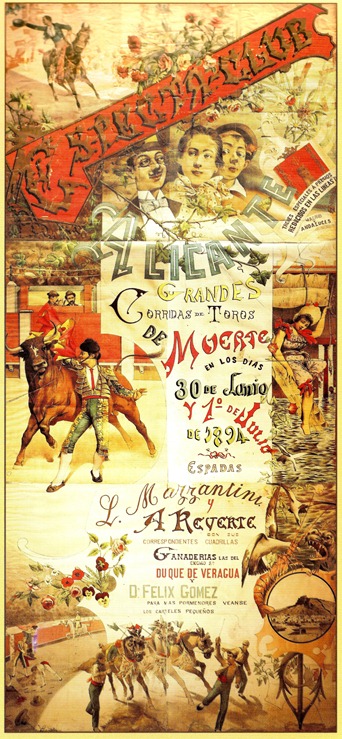 Cartel 1894 Alicante Mazzantini y Reverte 001