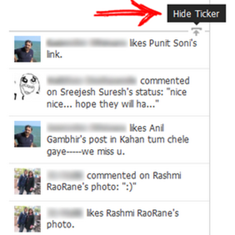 Hide Facebook News ticker [How To]