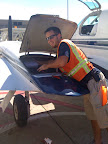 This was the first time I'd ever seen luggage loaded into a plane wing. It was actually really cute.