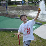 Kai on the mini-golf course at Franklin Square Park
