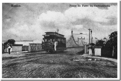 Ponte de ferro da Cachoeirinha<br />Fonte: Postal de Alain Coix (França)<br />Coleção: Jorge Herrán