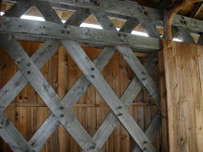 Lattice is made up of  spruce planking.