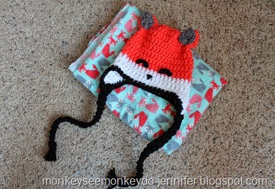 fox hat and blanket fox hat and blanket