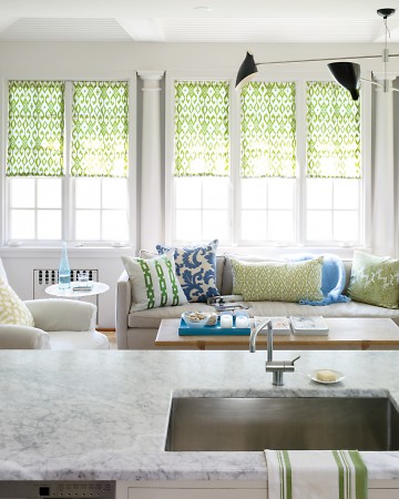Large kitchens can include a space for a sofa-ther perfect place to have a cup of coffee and read the paper in the morning. (Annie Schlecter/Marthastewart.com) Large kitchens can include a space for a sofa-ther perfect place to have a cup of coffee and read the paper in the morning. (Annie Schlecter/Marthastewart.com)