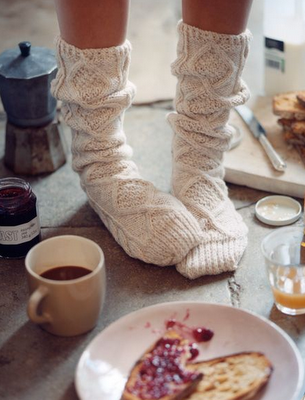 Starting off a chilly day with a pair of socks as warm as these makes all the difference. [via 4.bp]