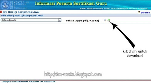 download kisi-kisi Uji Kompetensi Sertifikasi Guru 2012 download materi