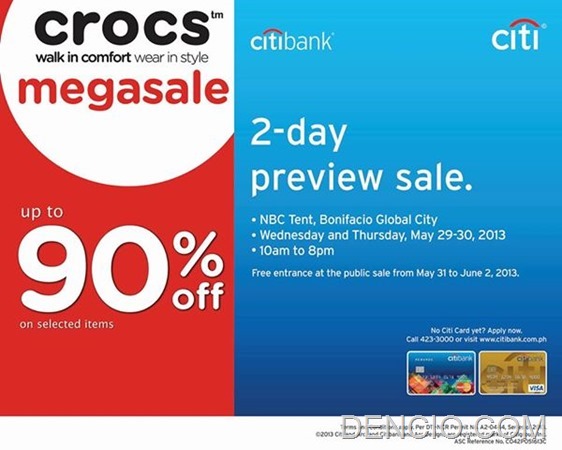 Citibank Crocs Preview Sale