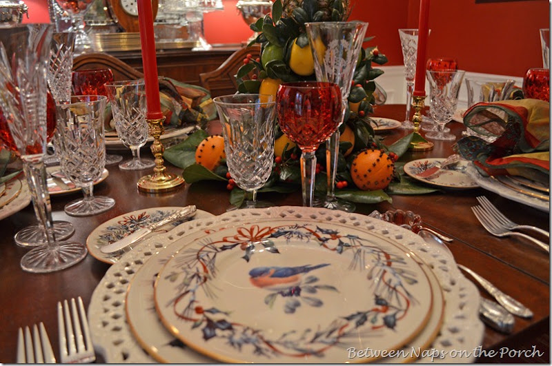 Colonial Williamsburg, Christmas Table settings Tablescape