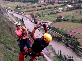 Trish and two other guests don't get enough speed and need to be pulled the last few feet.