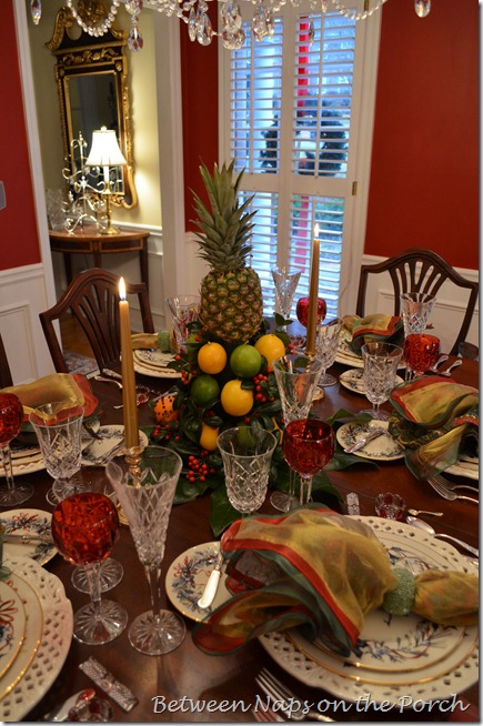 Colonial Williamsburg, Christmas Table settings, Tablescape