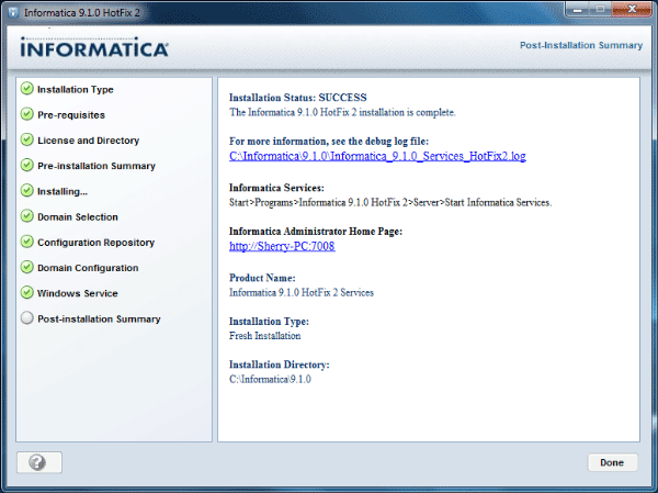 Informatica 9 Installation Steps