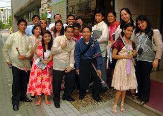 Day 2 (4:00 pm) - Philippine Team outside the Yewon church
