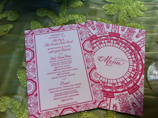 Ceci New York created the invitations and stationery for the event.