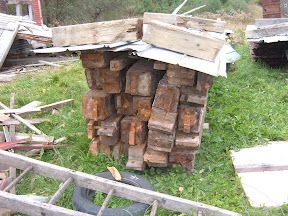 We first began this project by pawing through piles of inadequately labeled piles of rotten timber.