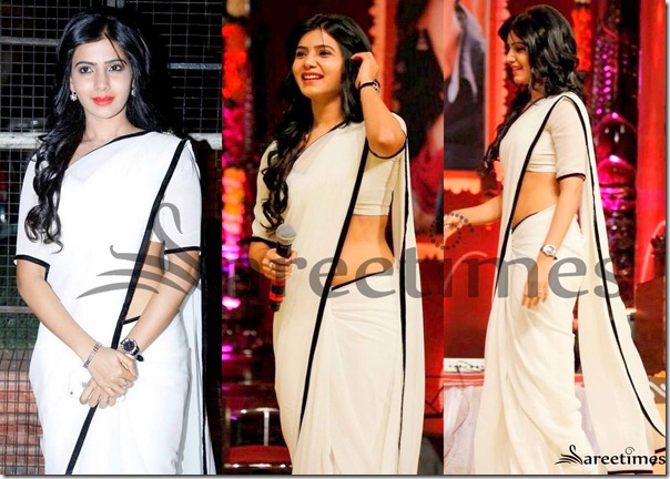 Samantha_White_Georgette_Saree