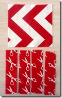 2 Cut charm squares 2 Cut charm squares