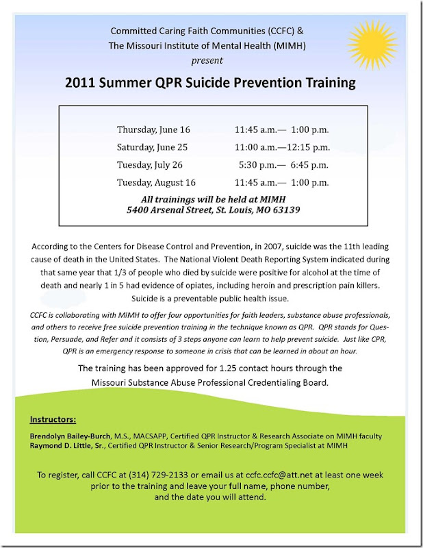 Free Training on Suicide Prevention