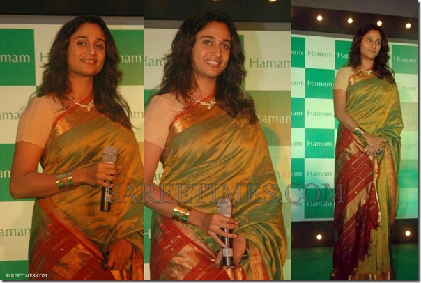 Anu_Hassan_Green_Silk_Saree